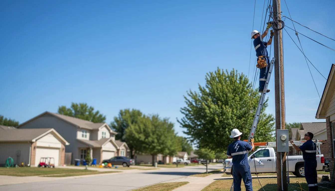 Residential electrician providing installation services in Windsor Heights, WV